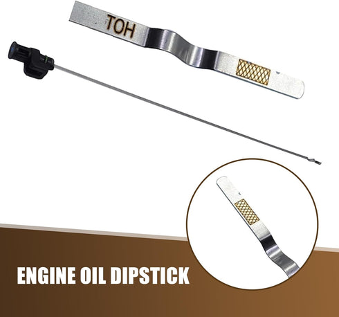 1 PC Automotive Transmission Oil Dipstick, 23.8" x 1.18" Stainless Steel Engine Oil Level Indicator Immersion Gauge, Replaces OEM No. 31086-JA00A ...