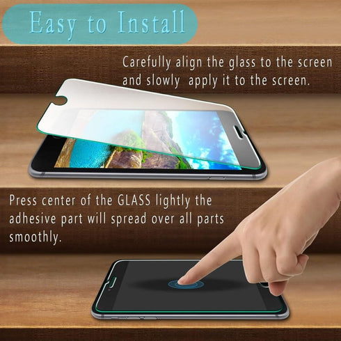 Designed for iPhone SE 3, SE 2022, iPhone SE 2, SE 2020 Tempered Glass Screen Protector 9H Anti Scratch HD Clear Bubble Free(2pcs)...