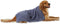 Bone Dry Pet Grooming Towel Collection Absorbent Microfiber X-Large, 41x23.5", Embroidered Stonewash Blue...