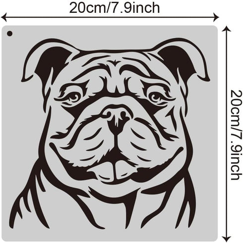 9 Pieces Dog Stencil, Dog Head Stencil Golden Retriever Labrador Shiba Inu Husky Eskimo Bulldog Corgi for Painting On Dog House, Wood Signs, Walls...