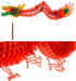 AMS 3D Chinese New Year Paper Dragon Garland Hanging Decoration New Year Party Ornaments(39 inch)...