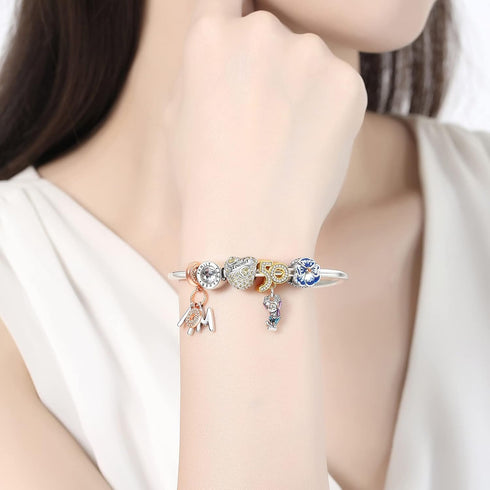 Birthstone Charms for Bracelet 925 Sterling Silver Dangle Charm Beads Pendants Fit for Bracelets and Necklaces with 5A Cubic Zirconia, Birthday Mo...
