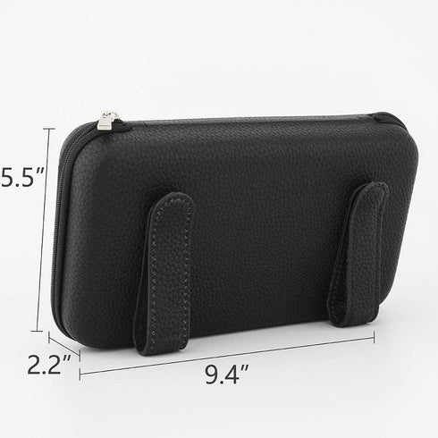 Sun Visor Tissue Holder, Zipper Napkin Holder, PU Leather Backseat Tissue Case for Car, Vehicle (Black)...