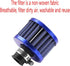 ESUPPORT Universal 12mm Mini Blue Cone Cold Air Intake Filter Turbo Vent Breather Car...