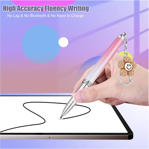 Capacitive Stylus Pen, Honiha 3-in-1 High Precision Stylus Pens for Touch Screens, Disc & Rubber Tip Universal Touch Screen Pen for iPhone/iPad/An...