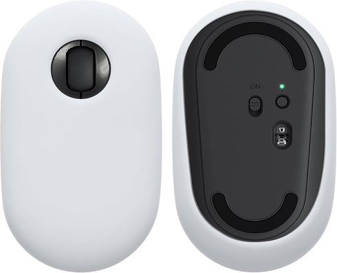 kwmobile Silicone Cover Compatible with Logitech Pebble Mouse Cover - Soft Mouse Protector Grip - White...