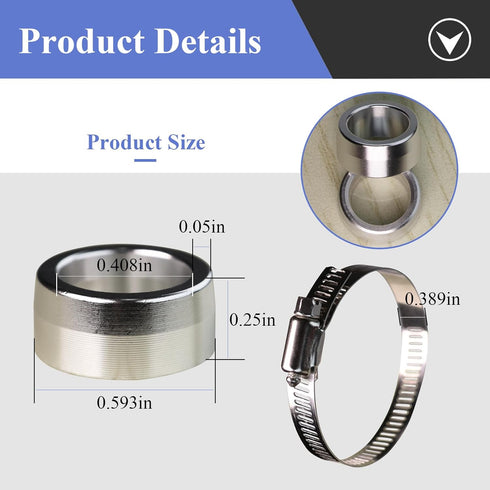 4 Pcs of Intermediate Steering Shaft Bushings, Steering Wheel Column Sleeve with Two Hose Clamps, Compatible with Dodge Ram 2003-2019 1500/2500/35...