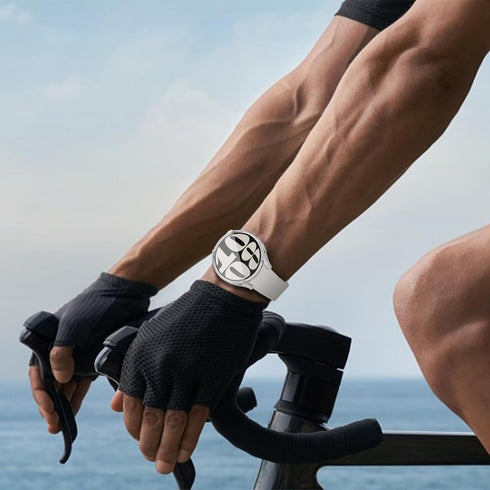 (4+4 Pack) Screen Protector Case for Samsung Galaxy Watch 7 44mm, Hard PC Bumper & HD Anti-Fog Tempered Glass Protective Film Face Cover for Galax...