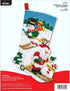 Bucilla Felt Stocking Applique Kit, 18", Downhill Skiers...