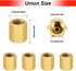 Tnisesm 12Pcs 7/16"-24 Threads Brake Line Fittings Assortment For 1/4" Brake Line Tube(4 Unions, 8 Nuts)...