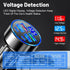 6-in-1 Multi-Port Car Charger with Voltage Detection, 2PD+3USB+QC3.0 Fast Charge Cigarette Lighter Plug Adapter Compatible with iPhone,Android,Sam...