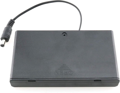 8 x AA Battery Holder 8x1.5V 12V Black Battery Case Box with DC 5.5x2.1mm Male Connector and ON/Off Switch...