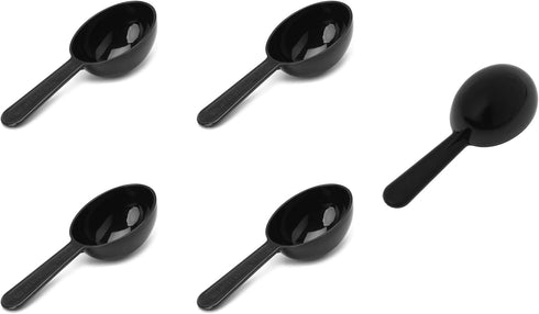 Sowaka 5 Pcs 0.25 OZ Coffee Spoons Plastic Short Handle Black Measuring Tablespoon for Coffee Tea Milk Powder Sugar Cereal...