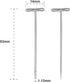 Mudder 100 Pack Wig T-Pins 2 Inch with Plastic Box, Silver...