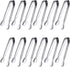 JCREN 12 Pack Serving Tongs, Small Serving Utensils for Catering, Food-Grade 304 Stainless Steel Serving Tongs Appetizer Tongs for Tea Party Coffe...