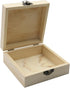 Cuboid 4.72"x4.72" Unfinished Wooden Box Natural Pine Wood DIY Craft Wooden Boxes with Lid for Storage Crafts...
