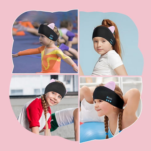 Kids Headphones True Wireless Headband Adjustable,Wireless Sports Headphones for Kids with Ultra-Thin HD Stereo Speakers for Boys,Girls,Sleeping,S...