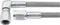 Allstar Performance AN Hose Assembly, 20 in Long, 3 AN Hose, 3 AN Straight Female to 3 AN 90 Degree Female, Braided Stainless, PTFE Lined, Each...