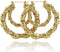 Bamboo Oversized Bamboo Hoop Earrings for Women (Gold)...