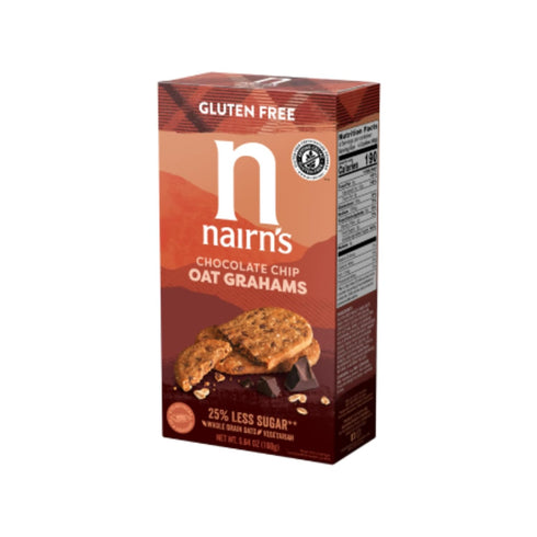 Nairn's Gluten-Free Chocolate Chip Oat Grahams - Healthy, Tasty and Safe for Celiacs. Perfect On-the Go Snack. High Fiber, No Artificial Colors, F...