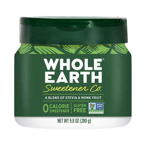 WHOLE EARTH Stevia & Monk Fruit Plant-Based Sweetener, 9.8 Ounce Jar...