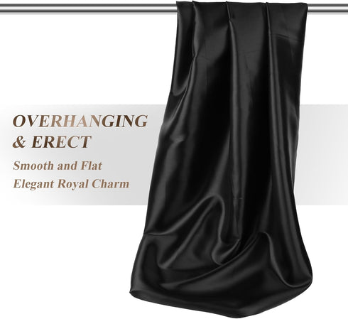 Satin Fabric by The Yard, 60 Inch Wide Black Satin Fabric Shiny & Silky Lining Fabric Satin Cloth Fabric for Wedding Dress, Clothing Making, DIY C...