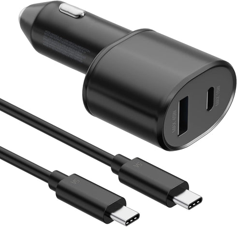 60w Car Charger Super Fast Charging 2.0 Dual-Port (45W+15W) with USB C to C Cable for Samsung Galaxy S24 Ultra/S24/S24+/S23,S22,S21/S21 Ultra/ S21...