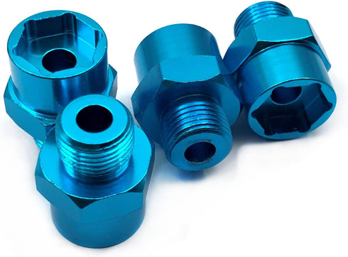 4Pcs 12mm to 17mm Wheel Hex Hub Adapter Conversion Extension for 1/10 RC Car Upgrade 1/8 Tires/Off-Road/Short Card/Big Foot tire(Blue)...