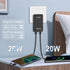 Flat USB C Wall Charger, 45W USB c Charger, Dual USB C Charger with Foldable Plug for Travel with PD 3.0 and GaN, Fast Charging for Laptops, Table...