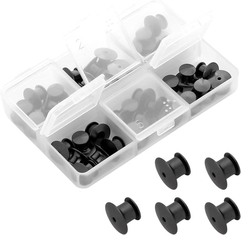 40 Pieces Metal Pin Backs Locking Pin Keepers Locking Clasp with Storage Case...