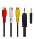 3.5mm to RCA Audio Extension Cable,Gold Plated 3.5mm Male to 3RCA Female Stereo Audio Cable for Smartphones,MP3, Tablets,Speakers,Home Theater - 3...