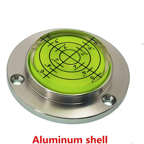 50mm scale High precision horizontal bubble Aluminium Case Bullseye Spirit Bubble Surface Level Round Inclinometers for Surveying Instruments and ...