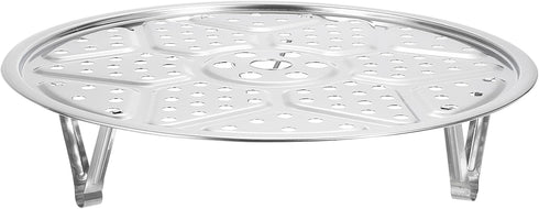 uxcell Stainless Steel Steamer Rack with Stand, 9.5 Inches Pot Steaming Tray for Steamer Cookware Instant Pressure Cooker, Silver Tone...