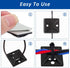 100 Set Cable Zip Tie Self Adhesive Mounts Kit with 6" Zip Ties, 3/4" Wire Holders Squares, Screws - Sticky Wire Fasteners Cable Clips Management ...