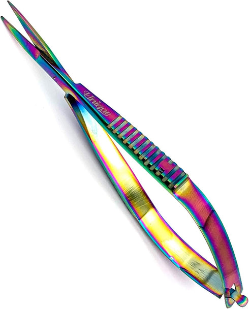 Mini Embroidery Sewing Scissor - Titanium Spring Action Scissor 4.0" - German Stainless Steel, Straight Tip, Snips, Thread Scissor - By The Unique...