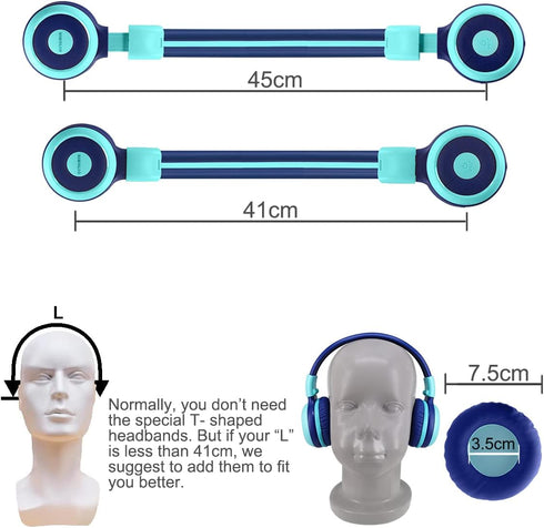 SIMOLIO Kids Bluetooth Headphones with Microphone and 75dB,85dB,94dB Volume Limit, Foldable Lightweight & Adjustable, Wireless Headphones for Kids...