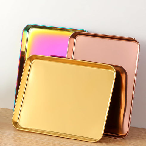 Meisha Baking Tray, Stainless Steel Baking Cookie Sheet, Rimmed Pan Baking, Non Toxic & Healthy, Mirror Finish & Rust Free, Easy Clean & Dishwashe...