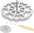 Bunuelos Mold,Aluminum Bunuelos Cookie Maker Mold with Wooden Handle, Detachable Rosette Iron Molds Set,Waffle Molds Funnel Cake Ring,Achappam Mol...