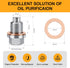 M12 x 1.25 Magnetic Aluminum Oil Drain Plug Sump Drain Nut Bolt With Copper Gasket Crush Washer Replacement for Toyota, Lexus, Chevrolet and Nissa...