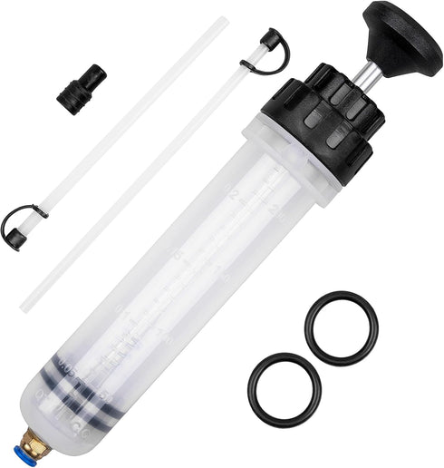 200CC Fluid Extractor Pump, Oil Change Syringe with Hose, Manual Fluid Extractor/Fill Pump for Car Fluid Transfer...