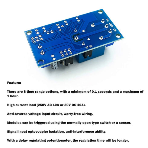 2 Pcs DC 12V Time Delay Relay Module Trigger Circuit Timer Timing Board Switch LED Indicator Display...
