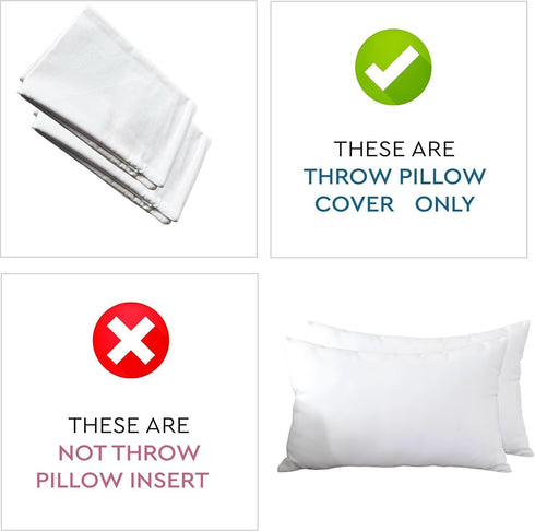 TAOSON Set of 2,100% Cotton Soild Canvas Decorative Throw Pillow Cover Cushion Covers Pillowcase, Home Decor Decorations for Sofa Couch Bed Chair ...