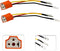 LivTee Ceramic H4 9003 HB2 Headlight Connector with 3 Adapter Wiring Harness Socket Wire for H4 Relay Harness, Headlights or Fog Lights, Fix Un-St...