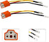 LivTee Ceramic H4 9003 HB2 Headlight Connector with 3 Adapter Wiring Harness Socket Wire for H4 Relay Harness, Headlights or Fog Lights, Fix Un-St...