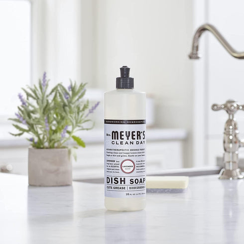 Mrs. Meyer's Liquid Dish Soap, Cruelty Free Formula, Lavender Scent, 16 oz - Pack of 2...