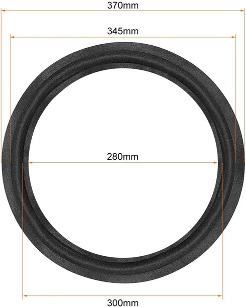 uxcell 15 Inch Speaker Foam Edge Folding Ring Horn Replacement Parts for Speaker Black...