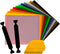 Siser Heat-Transfer Vinyl Bundle Including Detailer Squeegee and 2X Black Felt Decals (12" x 7.5" 12 Color Pack)...
