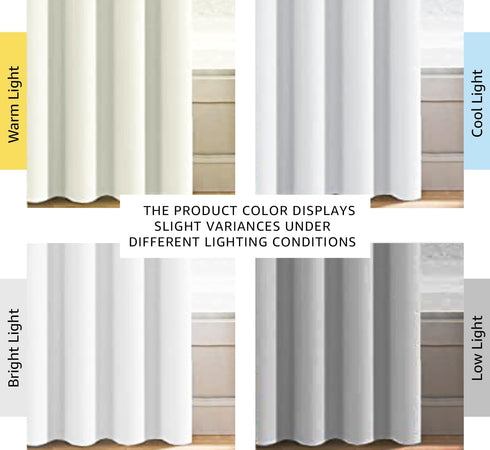 H.VERSAILTEX White Curtain 84 inches Long for Living Room Thermal Insulated Christmas Curtains Window Treatment Panel Bedroom Curtain for Door The...