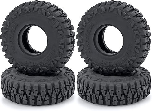 MOHERO 4PCS 1.0" Mud Grappler Rubber Tyre 1.0 Wheel Tires 62 * 22MM for Axial SCX24 90081 AXI00001 002 004 005 006 RC Crawler Car (B Style)...