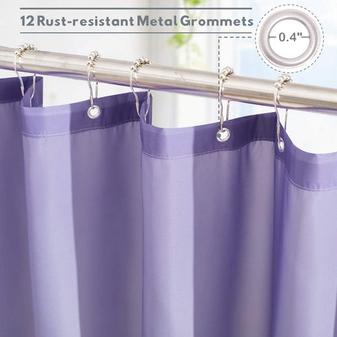 KGORGE Bath Shower Curtain Waterproof - Farmhouse Shower Curtains Liner Bathroom Privacy Morden Room Decor Office Hooks Included, 72 Wide x 72 Lon...